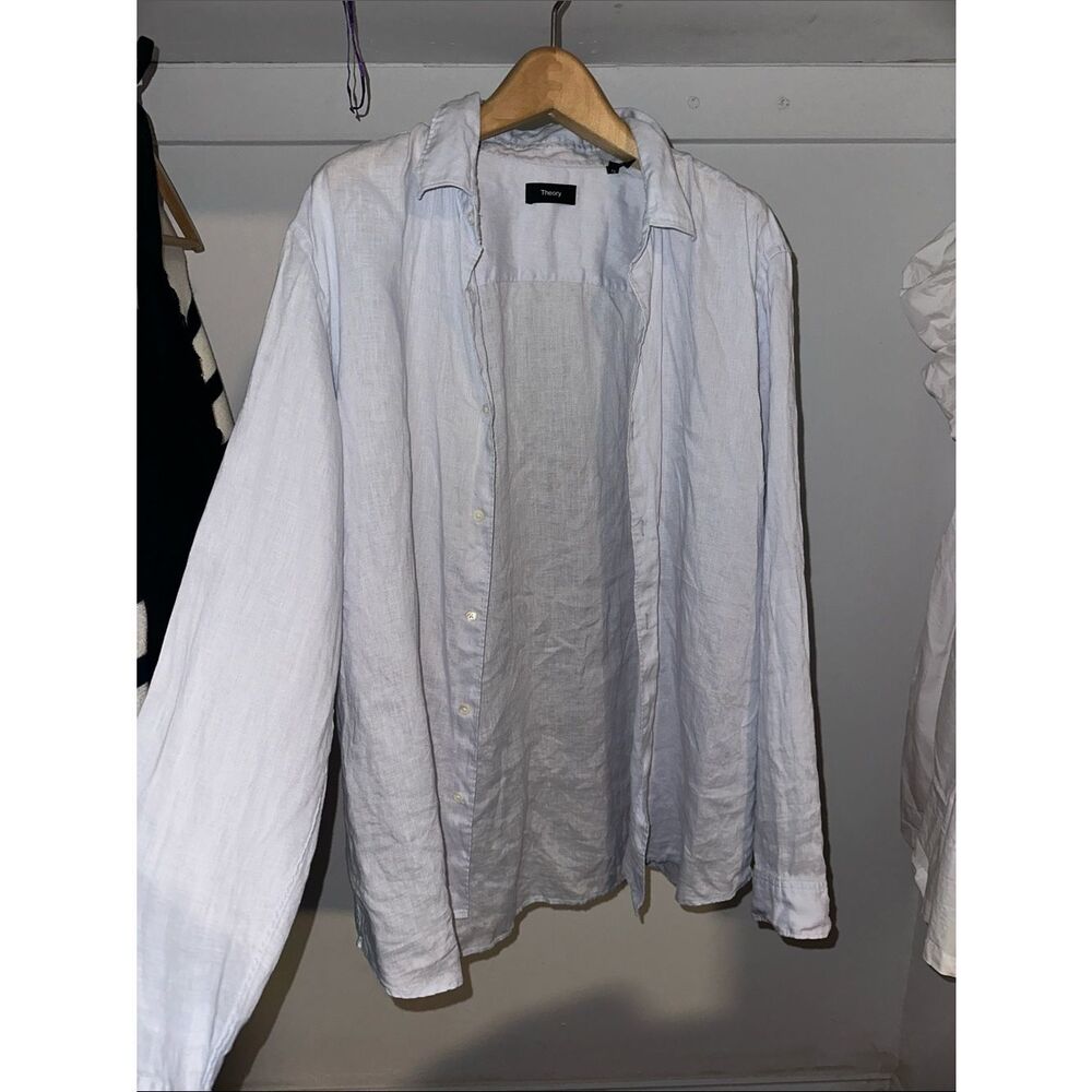 Theory Men's Zach Lightweight 100% Linen Shirt